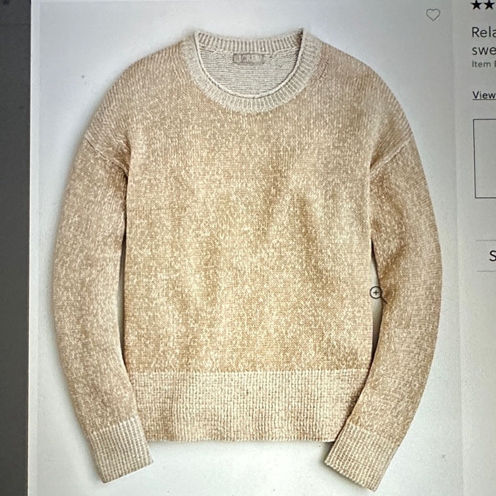 LIKE NEW! J.Crew Cotton-Linen blend Beach Sweater SZ S Paid $98. $38 OBO